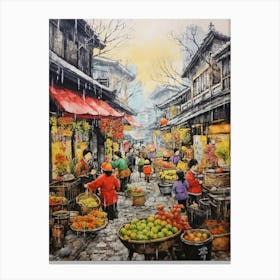Japanese Street Markets 2 Canvas Print