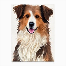 Pyrenean Shepherd Watercolour dog Canvas Print