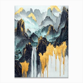 Jura Golden Peaks - Abstract Majesty Canvas Print