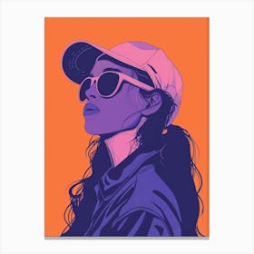 Girl In Sunglasses 19 Canvas Print