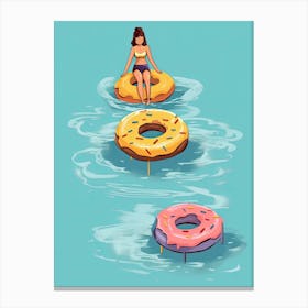 Donut Pool Float 7 Canvas Print