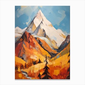 Mount Cook Usa 1 Mountain Painting Canvas Print