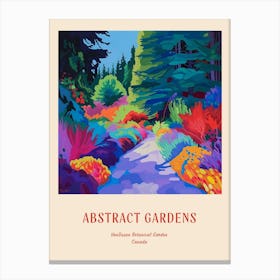 Colourful Gardens Vandusen Botanical Garden Canada 3 Red Poster Canvas Print