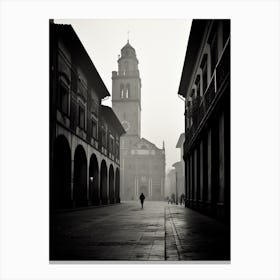 Pavia, Italy,  Black And White Analogue Photography  2 Canvas Print