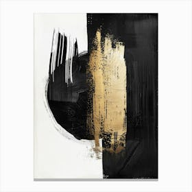 Abstract Black And Gold Painting 73 Canvas Print