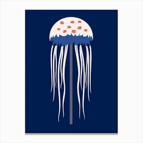 Comb Jellyfish Cartoon 4 Canvas Print