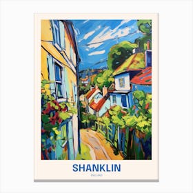 Shanklin England Uk Travel Poster Canvas Print