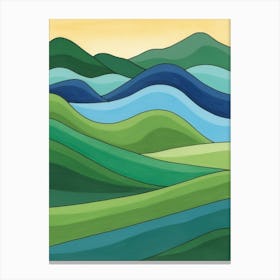 Green Hills 1 Canvas Print