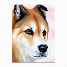 Akita Watercolour 5 dog Canvas Print