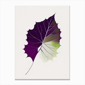 Grape Leaf Abstract Canvas Print