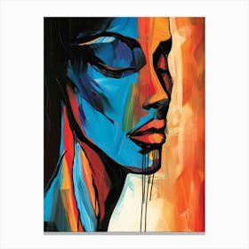 Face Of A Woman 90 Canvas Print