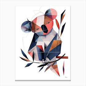 Koala, Minimalism, Cubism 1 Canvas Print