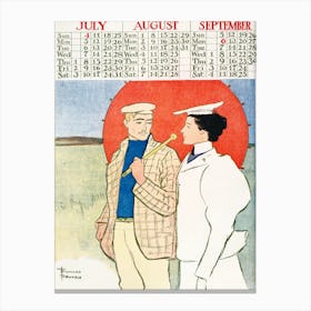 Vintage Calendar (1897), Edward Penfield Canvas Print