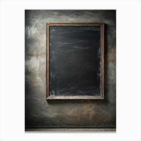 Abstract Capture Of A Blank Blackboard Smudge Marks Streaked Horizontally Across Chalk Residue Vis (4) Canvas Print