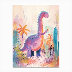 Dinosaur On A Mobile Phone 1 Canvas Print