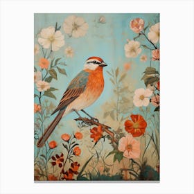House Sparrow 2 Detailed Bird Painting Canvas Print