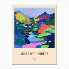 Colourful Gardens Tofuku Ji Japan 4 Red Poster Canvas Print