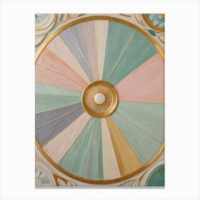 Gilded Pastel Wheel Canvas Print