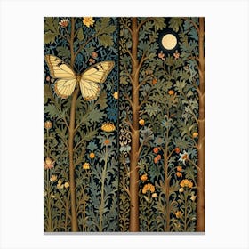 William Morris Butterfly In The Woods Canvas Print