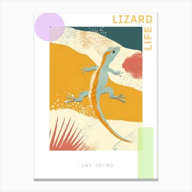Day Gecko Abstract Modern Illustration 5 Poster Canvas Print