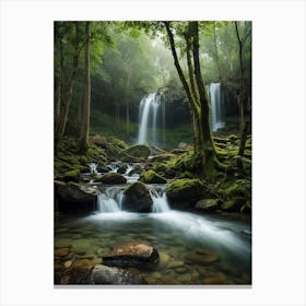 Default Forests And Waterfalls These Images Bring A Sense Of C 0 Canvas Print