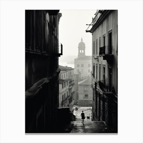 Genoa, Italy,  Black And White Analogue Photography  4 Canvas Print