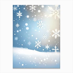 Snowflakes On A Field, Snowflakes, Neutral Abstract 1 Canvas Print
