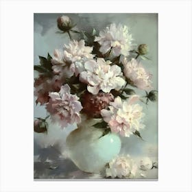 Peonies In A Vase 2 Canvas Print