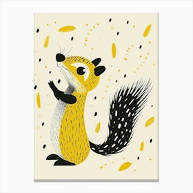 Yellow Skunk 4 Canvas Print