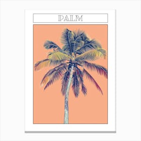 Palm Tree Minimalistic Drawing 1 Poster Canvas Print