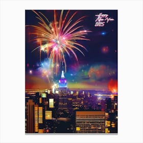 Happy New Year In New York City, 2025 Canvas Print