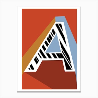 A Geometric Font Canvas Print