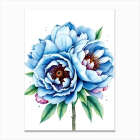 Blue Peonies 6 Canvas Print