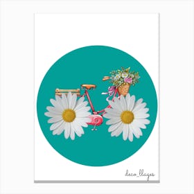 Vélo fleur Canvas Print