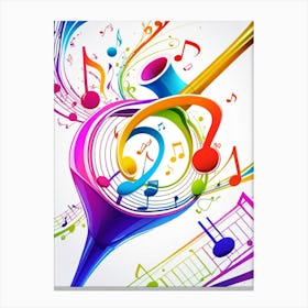 Colorful Music Background 2 Canvas Print