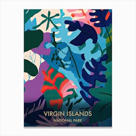 Virgin Islands National Park Travel Poster Matisse Style 4 Canvas Print
