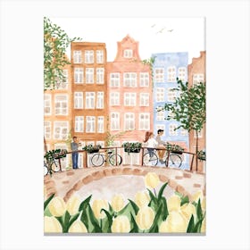 Amsterdam In The Spring By Sabina Fenn Canvas Print