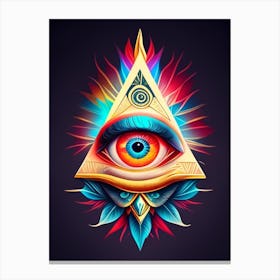 Eye Of Providence, Symbol, Third Eye Tattoo 3 Canvas Print