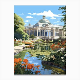 Royal Palace Of Laeken Gardens Belgium Illustration 1 Canvas Print