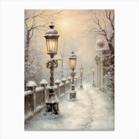 Cottagecore Winter Scene Canvas Print