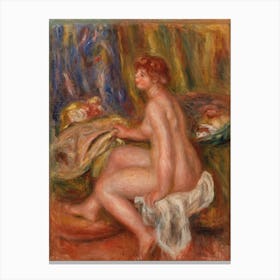 Seated Female Nude, Profile View, Pierre Auguste Renoir Canvas Print