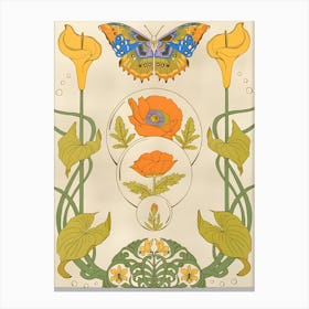 Deco Butterfly Canvas Print