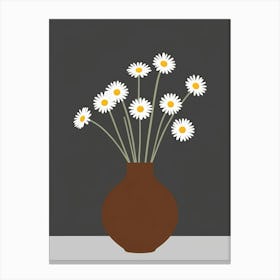 Daisies In A Vase 1 Canvas Print