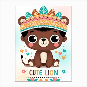 Cute Lion Canvas Print