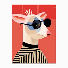 Little Opossum Wearing Sunglasses Canvas Print