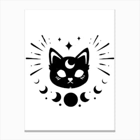 Moon Cat Canvas Print