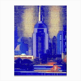 Indianapolis, City Us  Pointillism Canvas Print