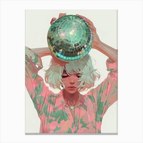 Disco Ball Girl 1 Canvas Print