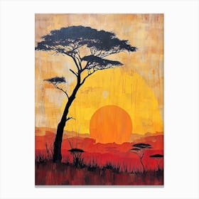 Sunset In The Savannah 34 Canvas Print