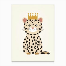 Little Leopard 1 Wearing A Crown Canvas Print
